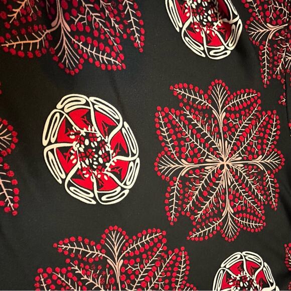 Sophie Max Dress Womens Size XS Black Red Stretch Sheath Wrap Floral Boho Fitted - Picture 11 of 11